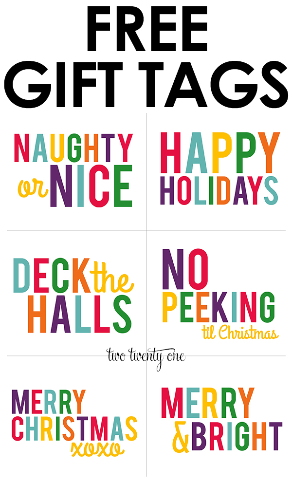 Holiday Gift Tags, Happy Holidays, Instant Download