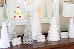 White and Silver Christmas Vignette