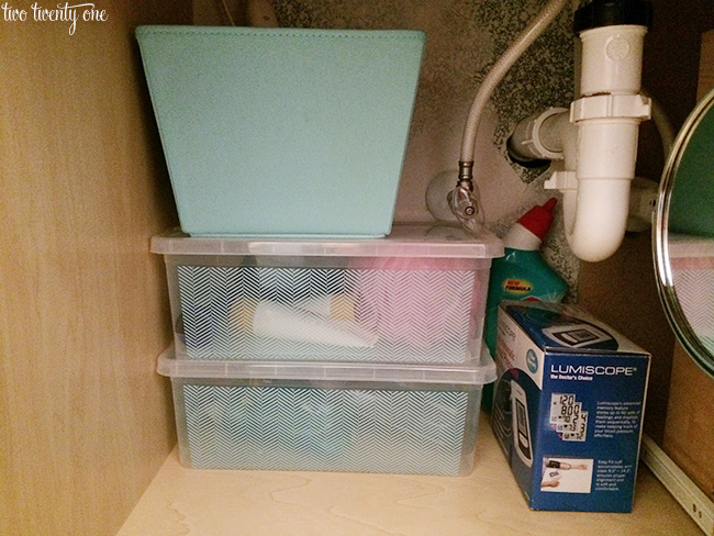 i heart organizing under bathroom sink