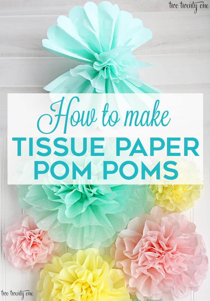 20 Powder Blue Tissue Pom Poms