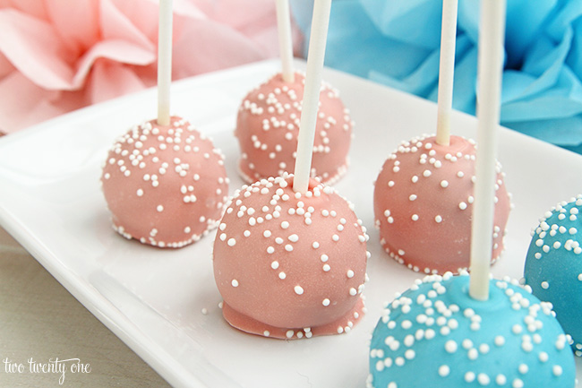 How to Make Gender Reveal Cake Pops For a Baby Shower - Restless Chipotle