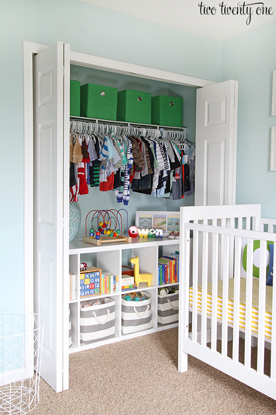 nursery closet storage ideas