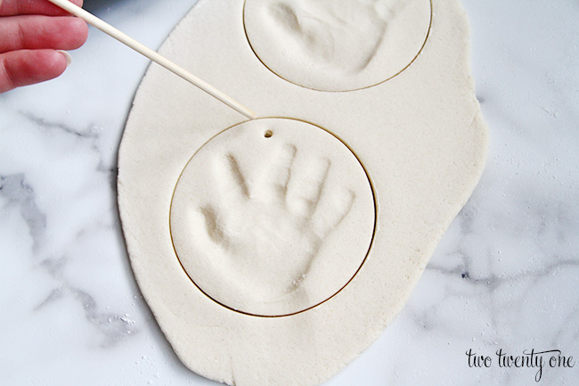 A family salt dough craft.  Baby handprint, Baby handprint kit