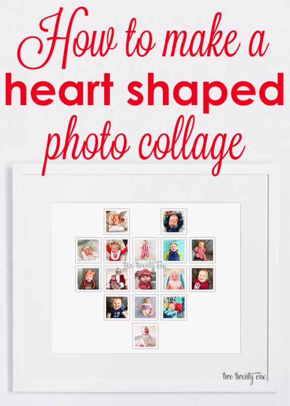 heart shape collage