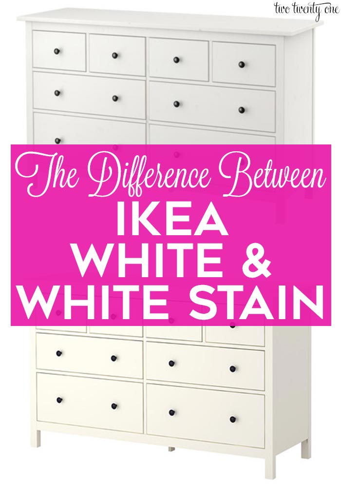 The difference between IKEA white and white stain
