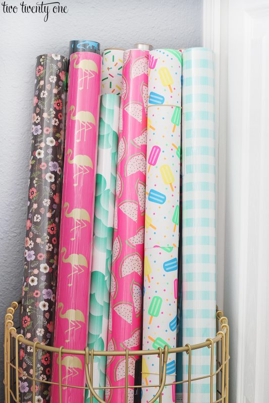 Home Office - Gift Wrap & Ribbon Storage