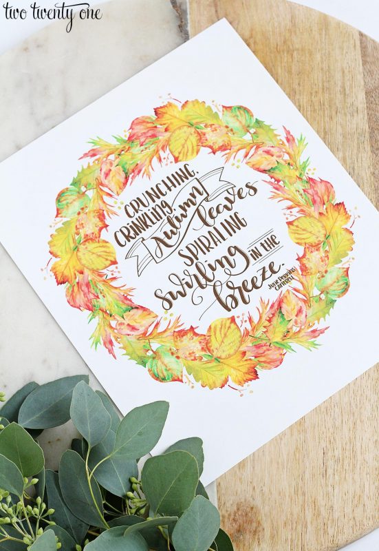 Autumn Leaves Printable