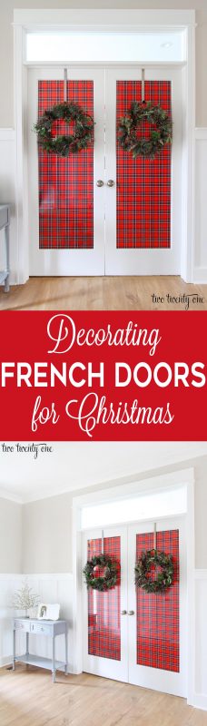 Decorating French Doors for Christmas