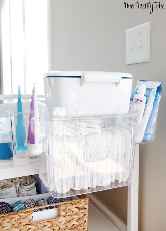 Diaper Changing Table Organization