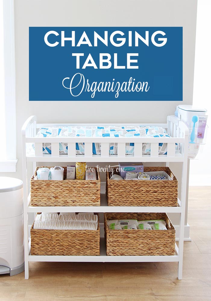 Diaper Changing Table Organization