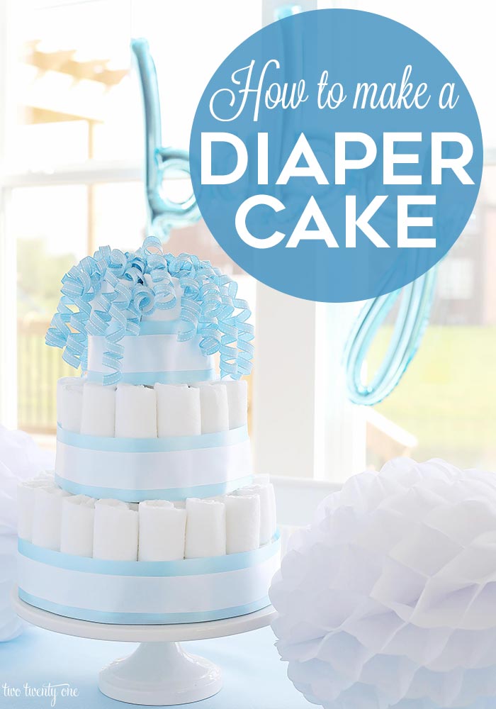 A Flowers And Lace Blue Nappy Cake - Nappy Cakes and Baby Gifts UK |  Dinkytoes