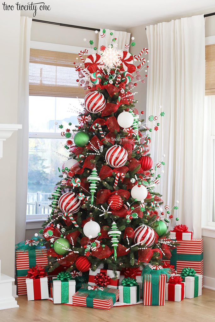 candy cane peppermint christmas tree