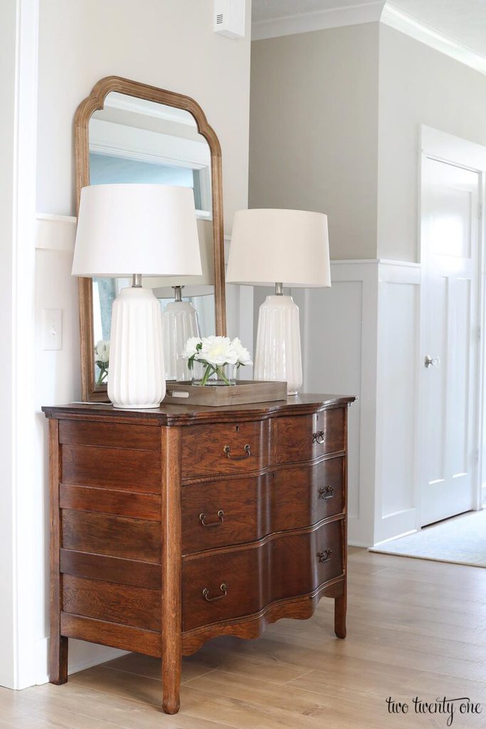 Styled Entryway Dresser - Four Ways