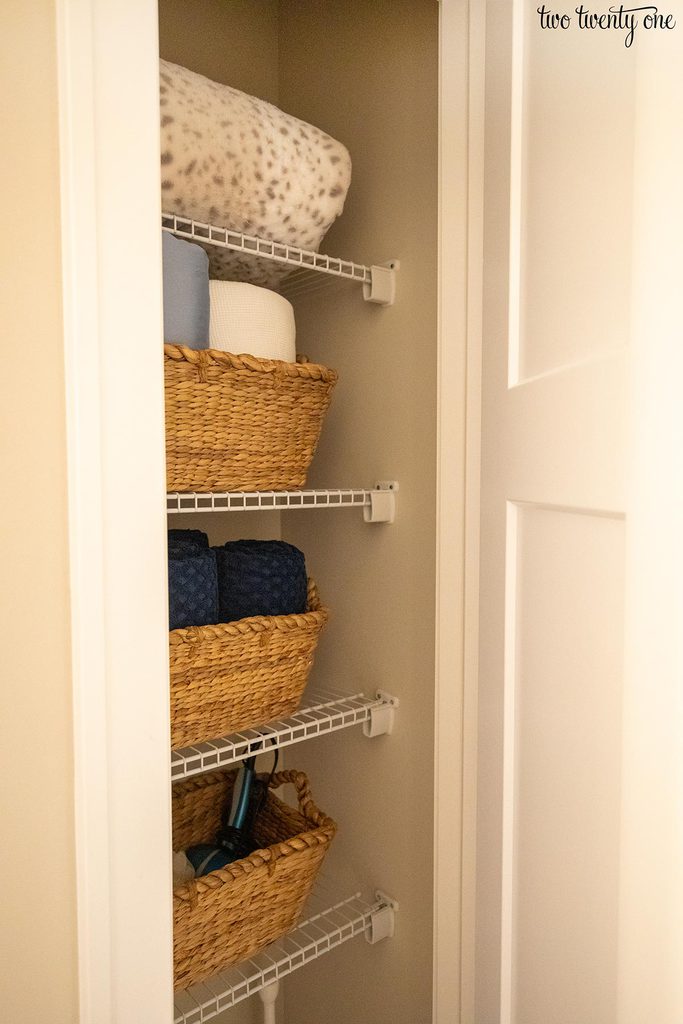 How to Transform a Linen Closet to Open Shelving - House On